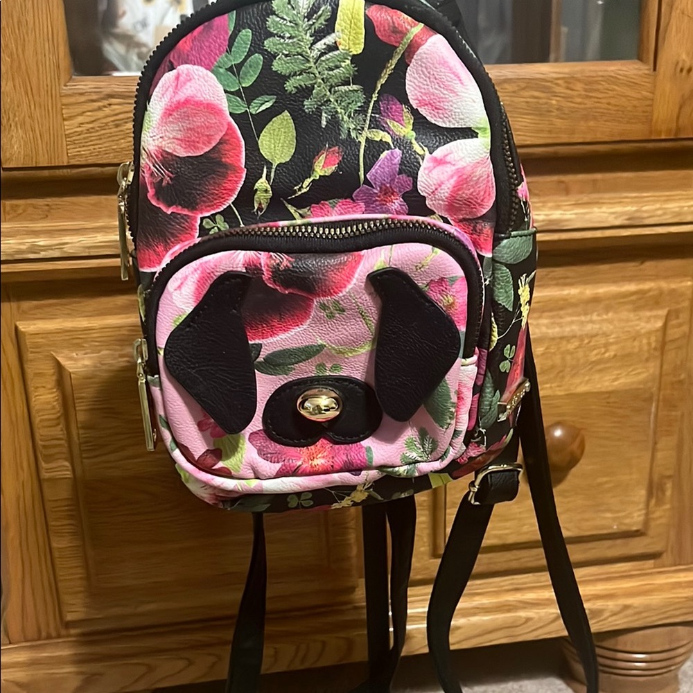 Betsey Johnson mini Floral dog back pack - Picture 2 of 10